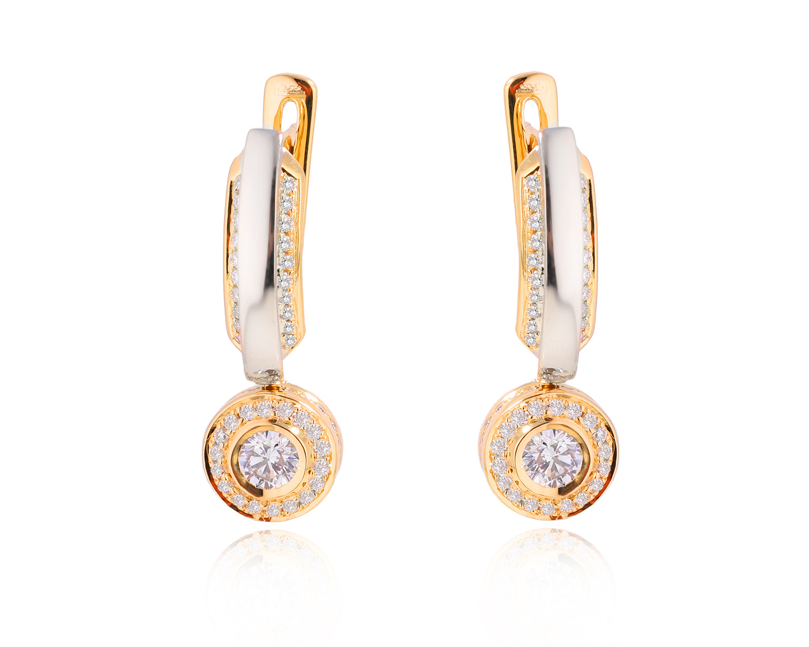 Золотые серьги с бриллиантами 0.78ct 160625/3