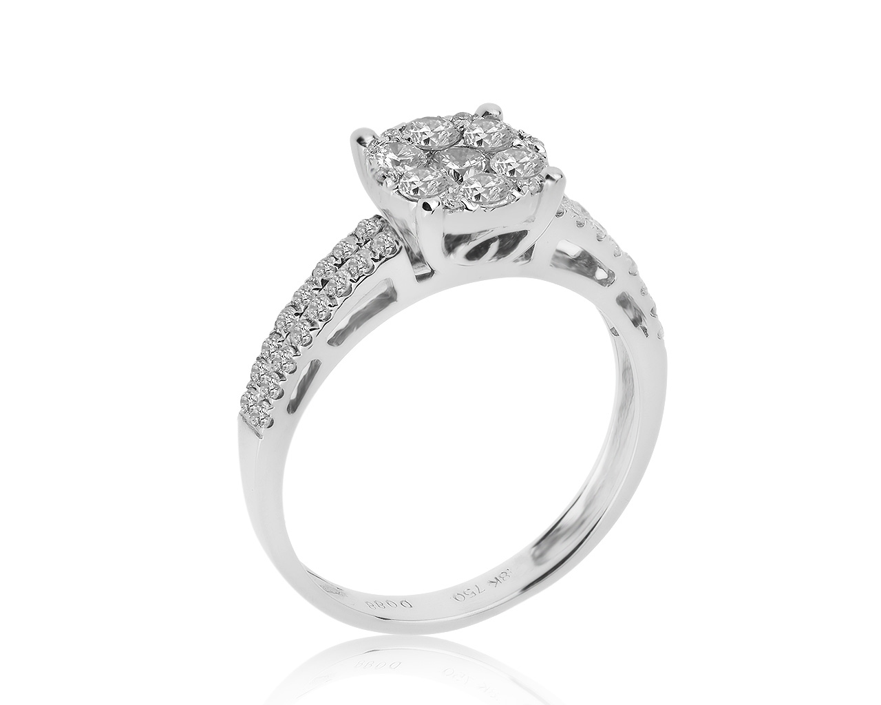 Потрясающее золотое кольцо с бриллиантами 0.88ct 200620/17