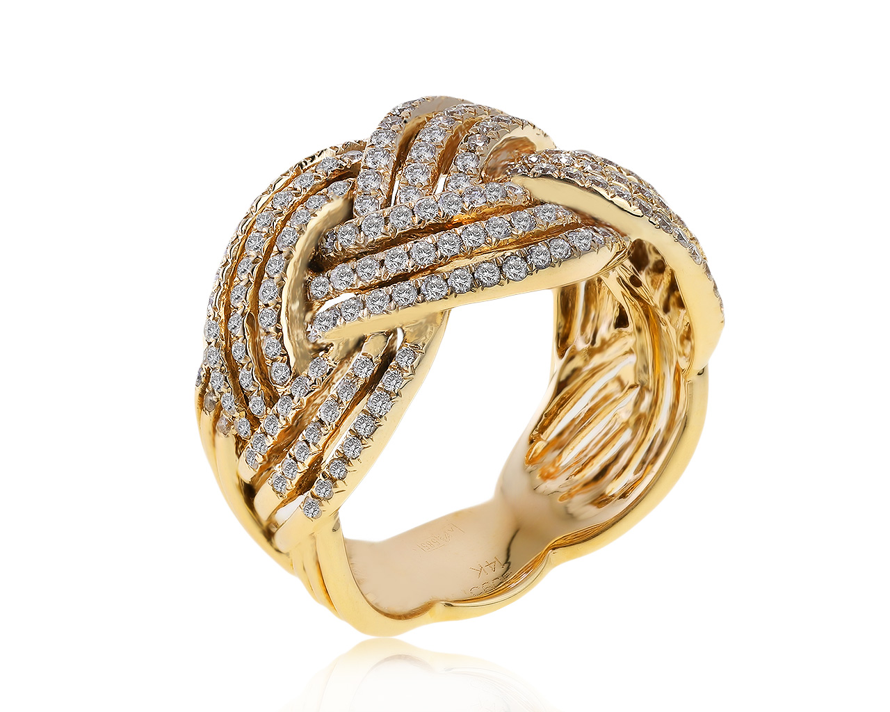 Превосходное золотое кольцо с бриллиантами 0.75ct 220321/7