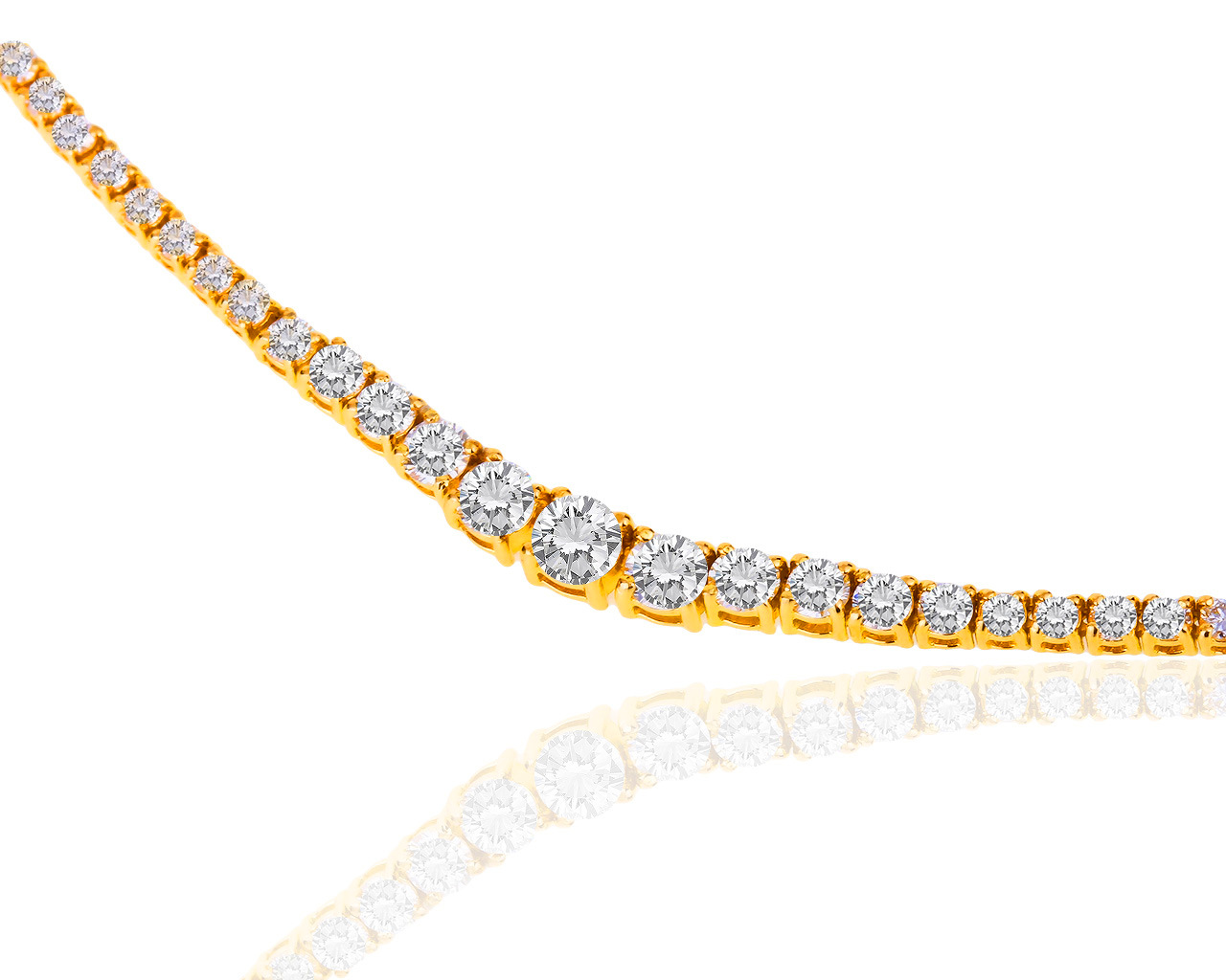Прелестное золотое колье с бриллиантами 3.86ct 170119/4
