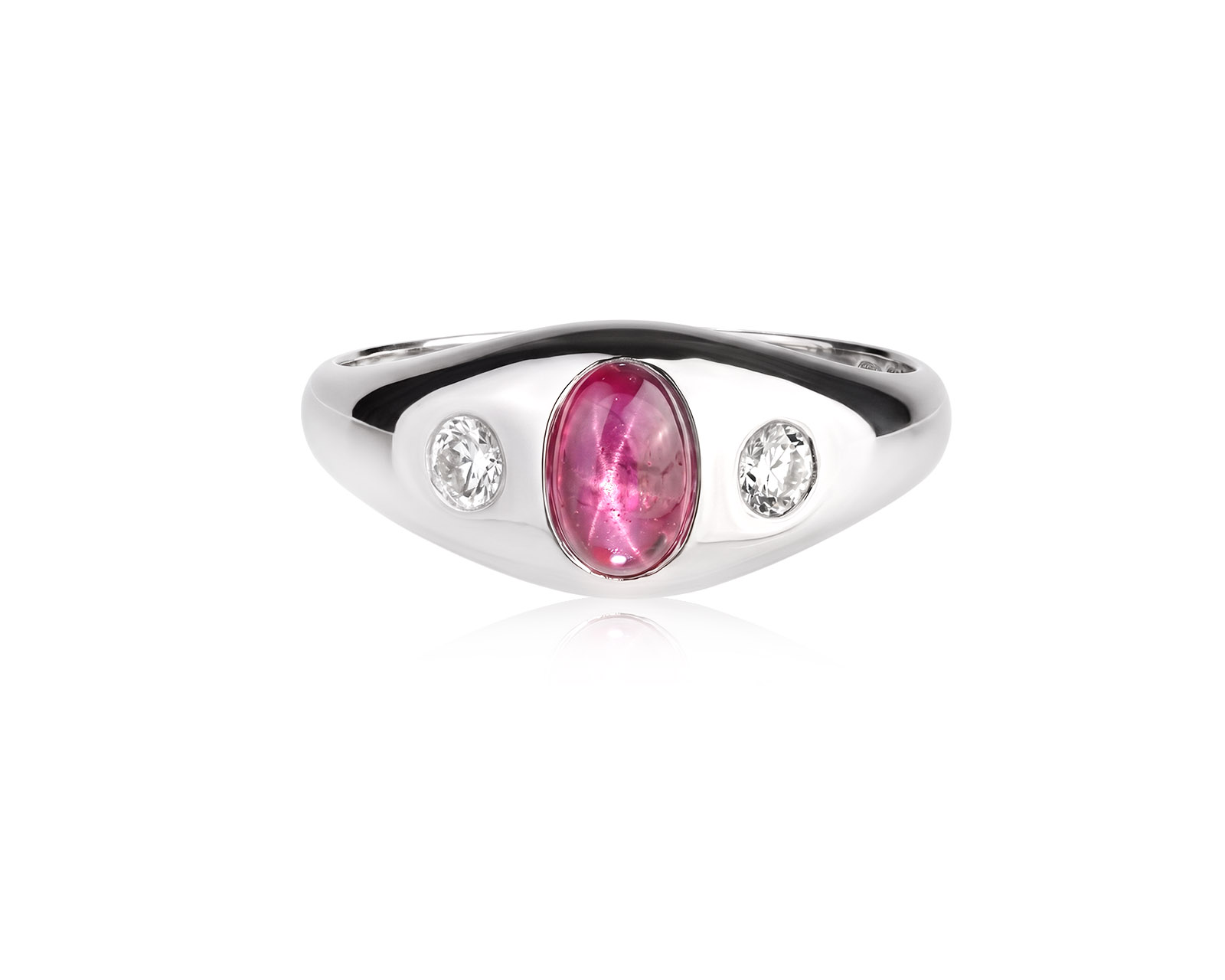 Золотое кольцо с рубином 0.96ct и бриллиантами 0.20ct
