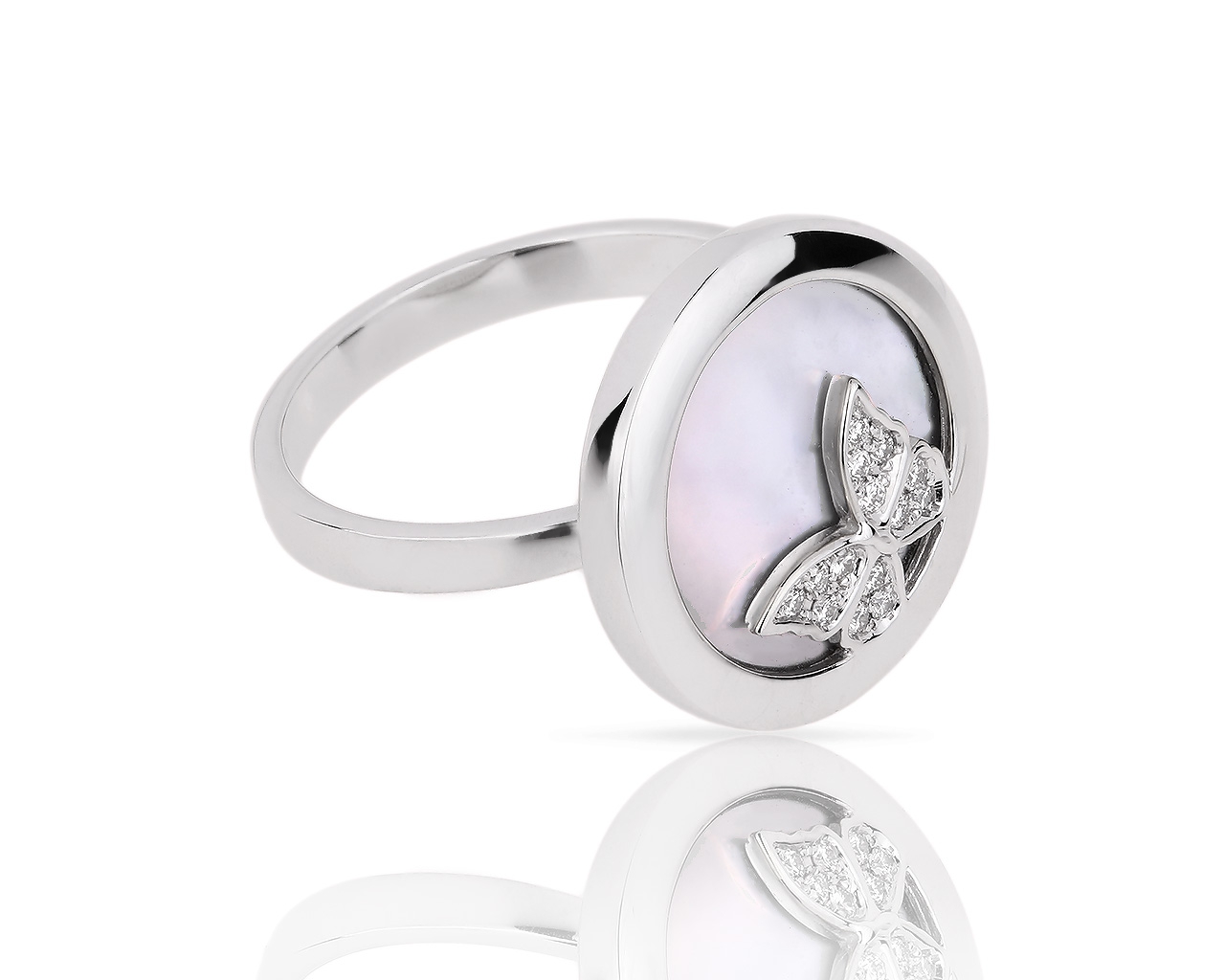 Модное золотое кольцо с перламутром Carrera y Carrera 220618/15