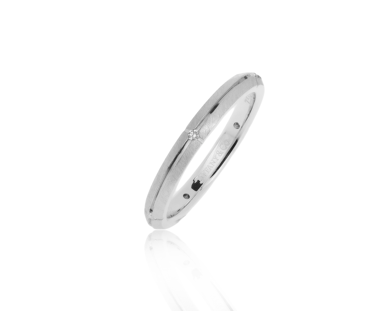 Оригинальное золотое кольцо с бриллиантами 0.05ct Tiffany&Co 261019/5
