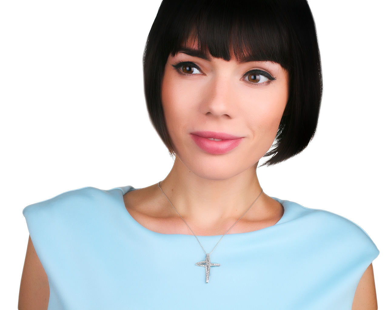 Золотая подвеска с бриллиантами 0.61ct