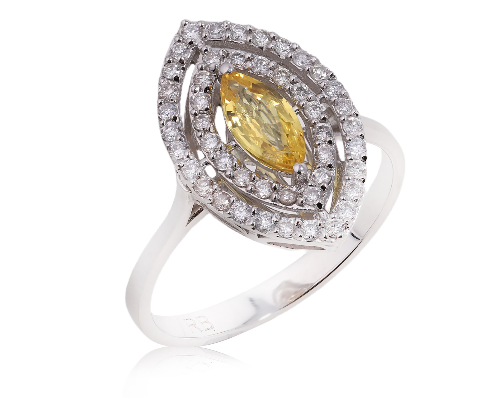 Оригинальное золотое кольцо с желтым сапфиром 0.66ct Roberto Bravo 170725/11