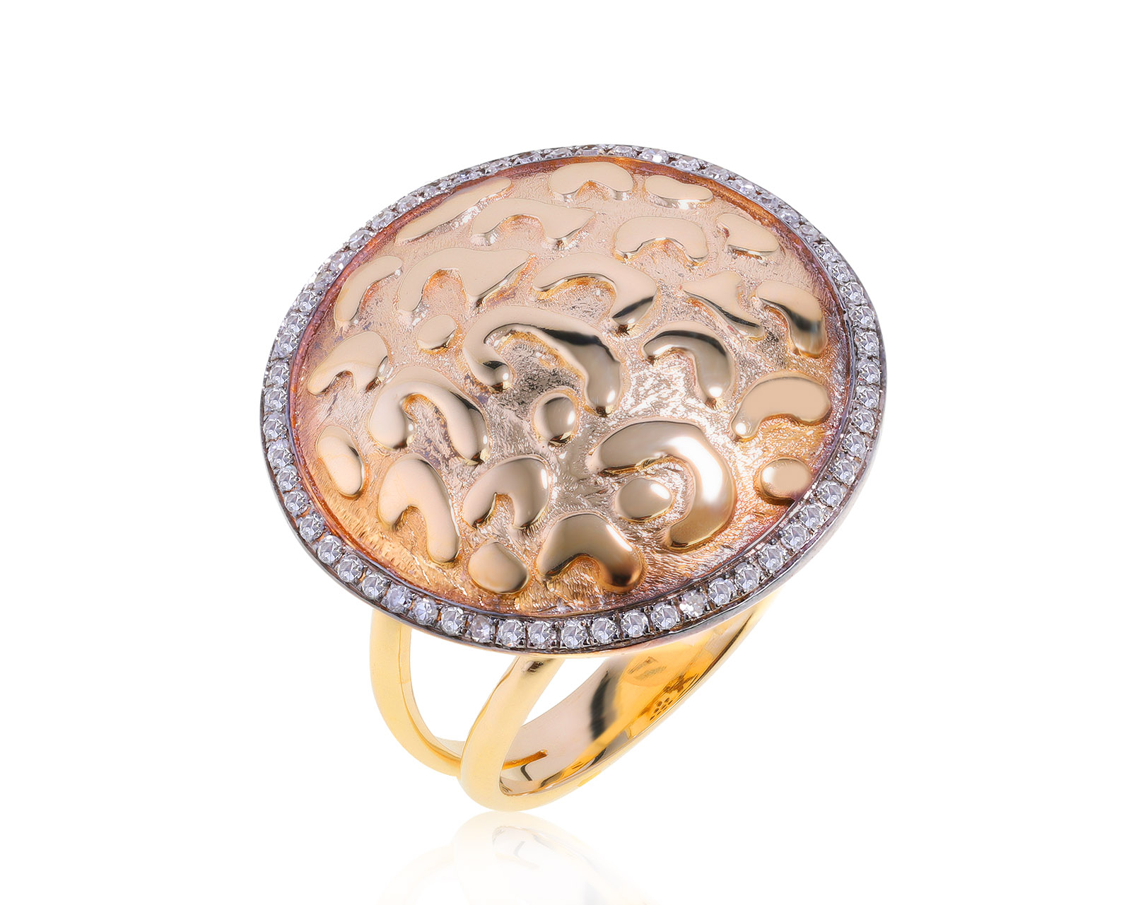 Винтажное золотое кольцо с бриллиантами 0.50ct СССР