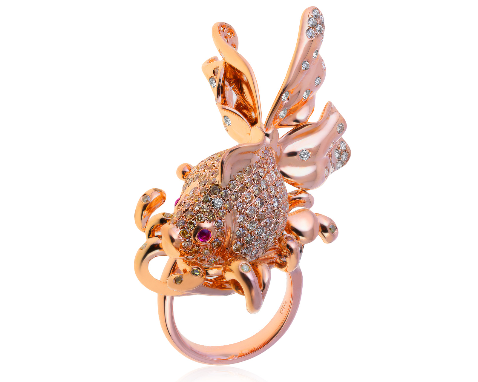 Шикарное золотое кольцо с бриллиантами 4.05ct