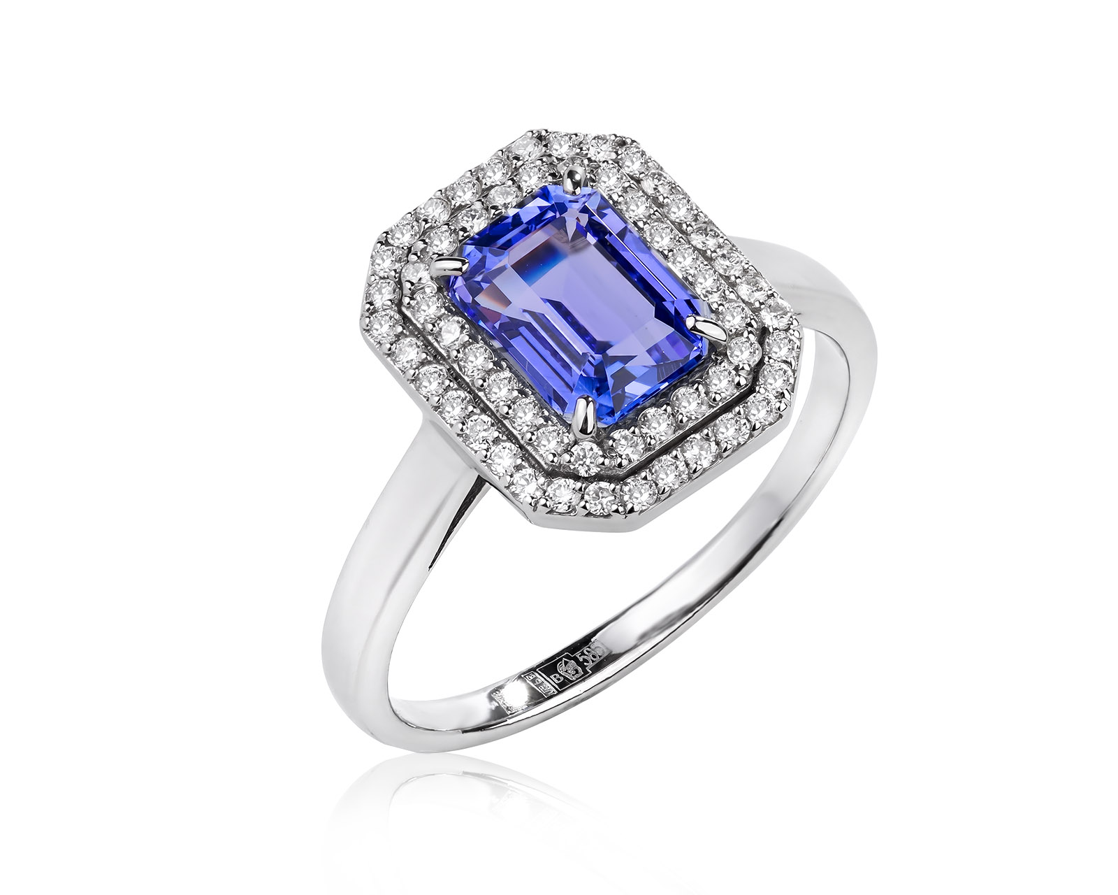 Оригинальное золотое кольцо с танзанитом 1.75ct Lykov`s Jewellery 210726/КМ416