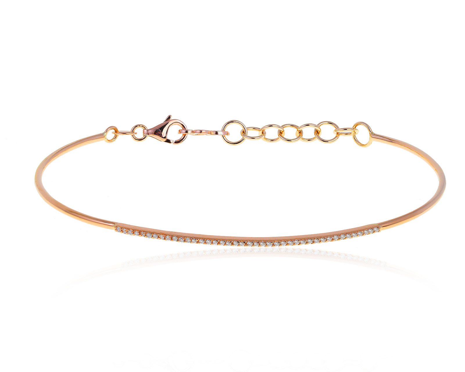 Изящный золотой браслет с бриллиантами 0.15ct 280521/19
