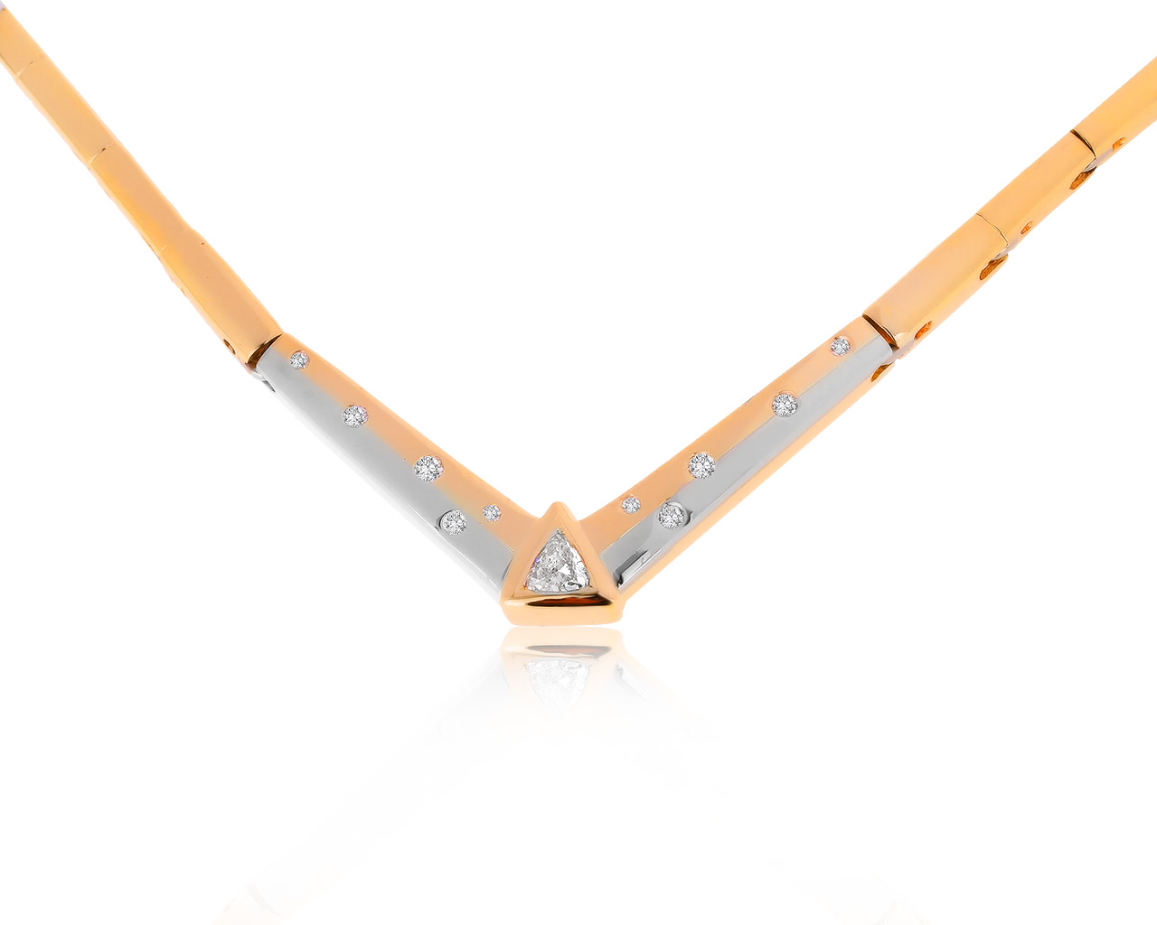 Итальянское золотое колье с бриллиантами 0.24ct 071020/2