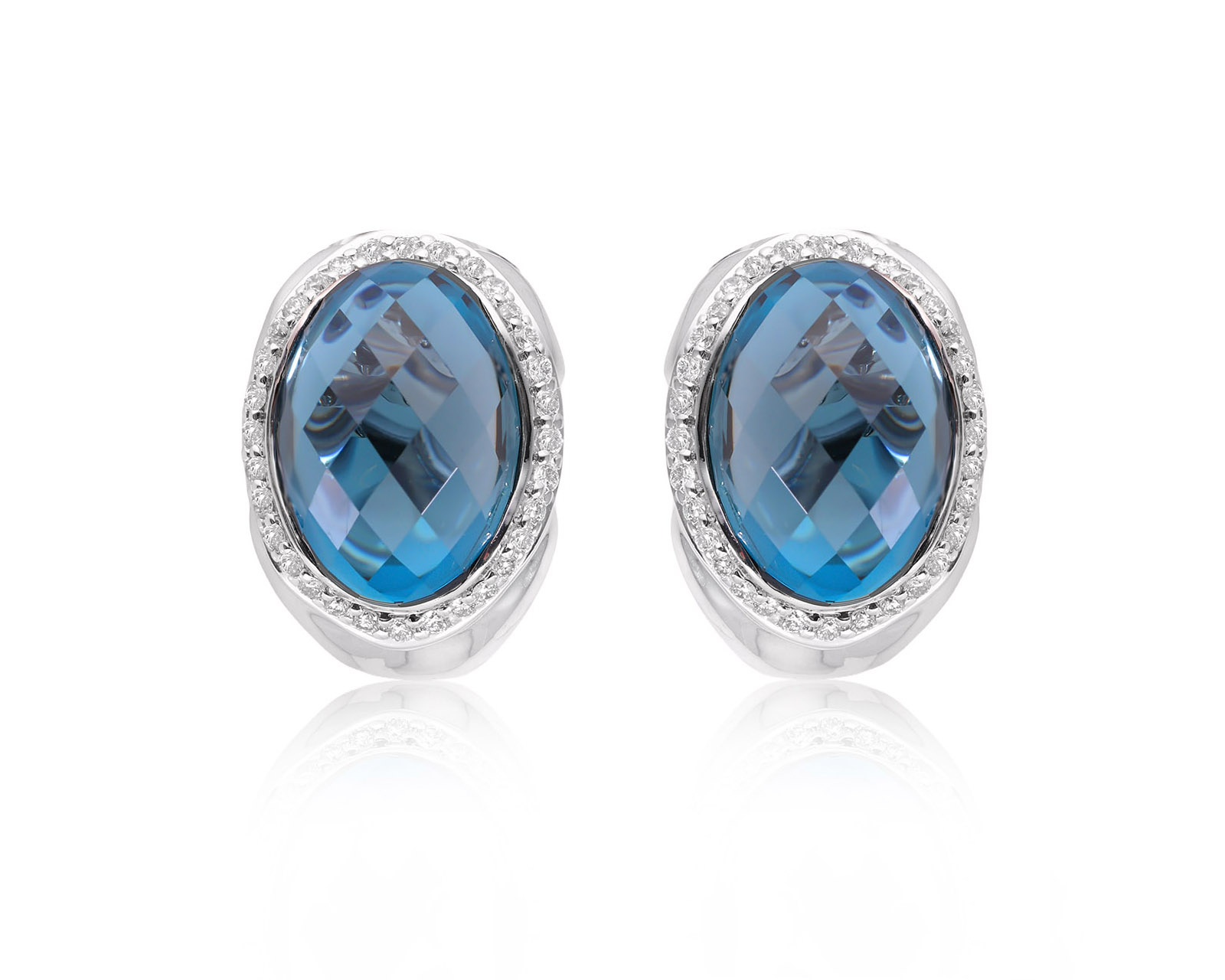 Оригинальные золотые серьги с топазами 12.67ct Belle Bague (GIM) 261025/3