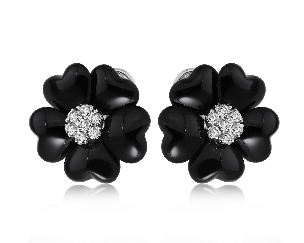 Стильные золотые серьги с бриллиантами 0.50ct 251120/8 Стильные золотые серьги с бриллиантами 0.50ct 251120/8