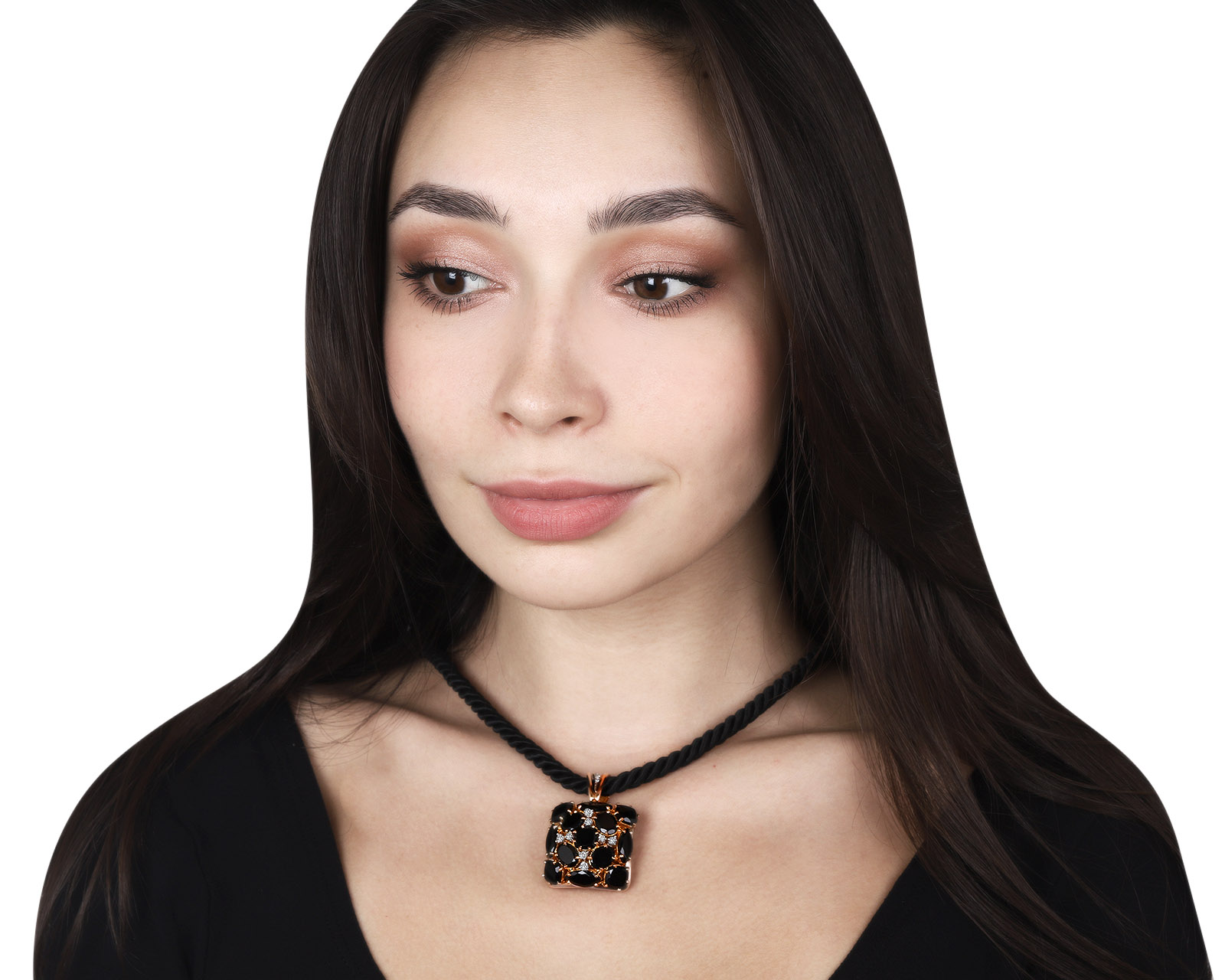 Оригинальный золотой кулон с ониксами 24.33ct Giampiero Fiorini