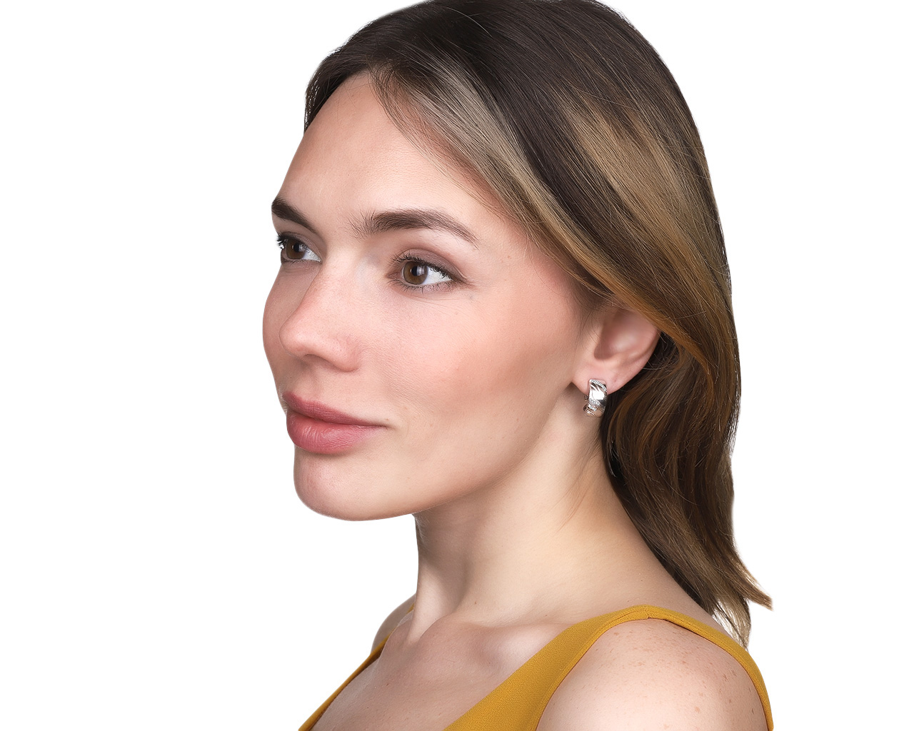 Оригинальные золотые серьги с бриллиантами 0.16ct Chopard Chopardissimo