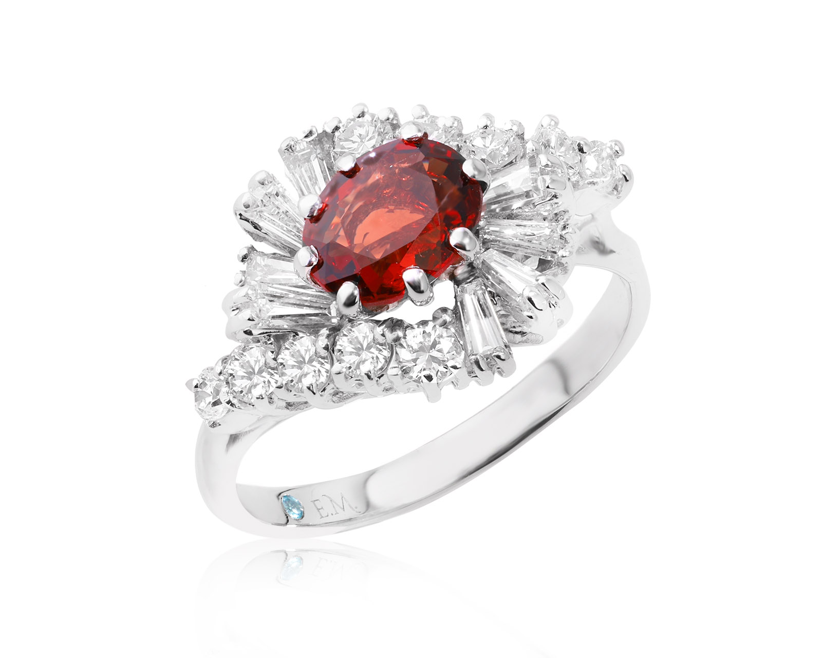 Золотое кольцо со шпинелью 1.14ct и бриллиантами 0.88ct Evgeny Matveev 171121/12 Золотое кольцо со шпинелью 1.14ct и бриллиантами 0.88ct Evgeny Matveev 171121/12