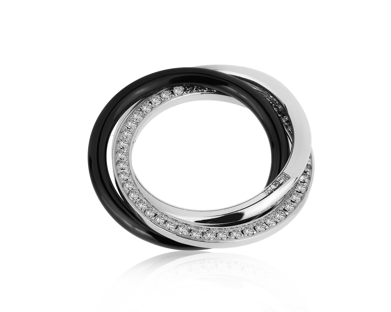 Оригинальный золотой кулон с бриллиантами 0.19ct Cartier Trinity