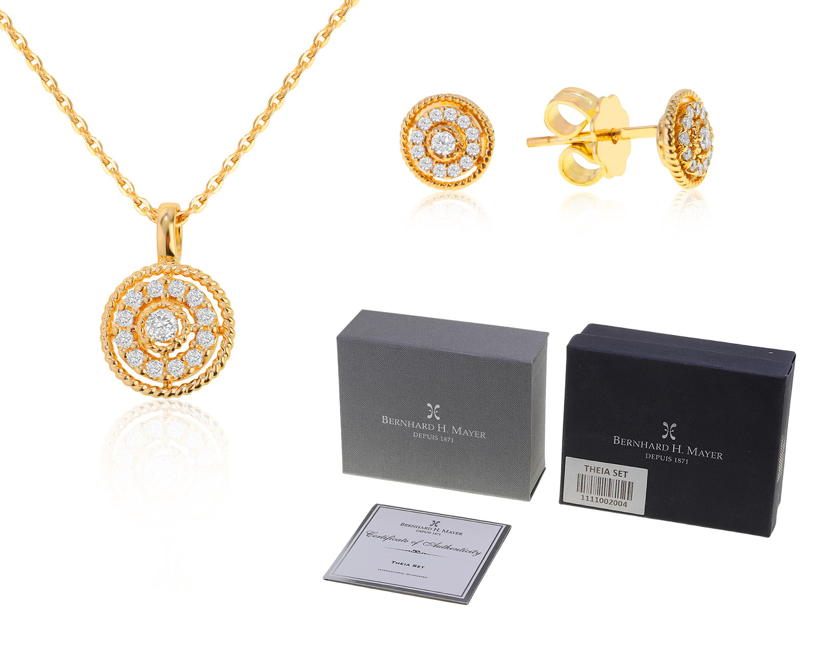 Оригинальный золотой комплект с бриллиантами 0.31ct Bernhard H.Mayer 051021/8