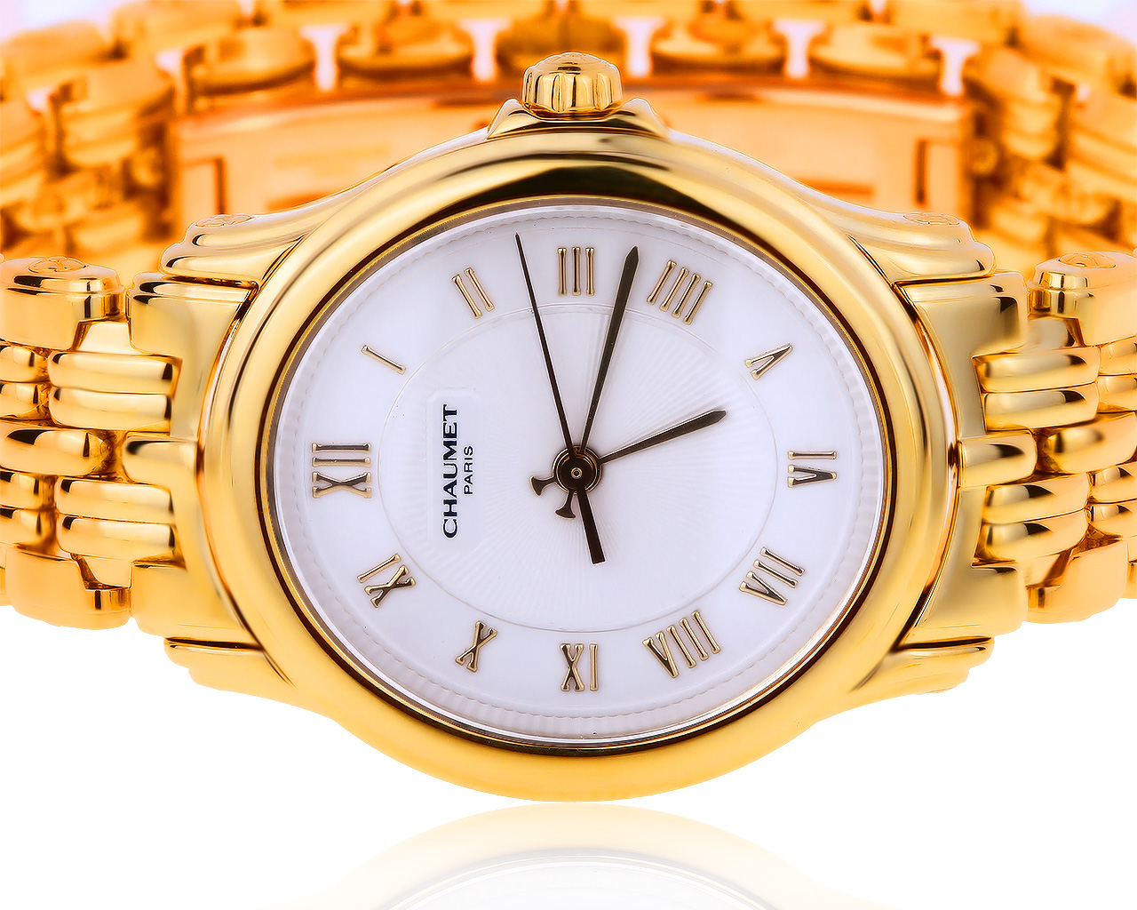 Оригинальные золотые часы Chaumet