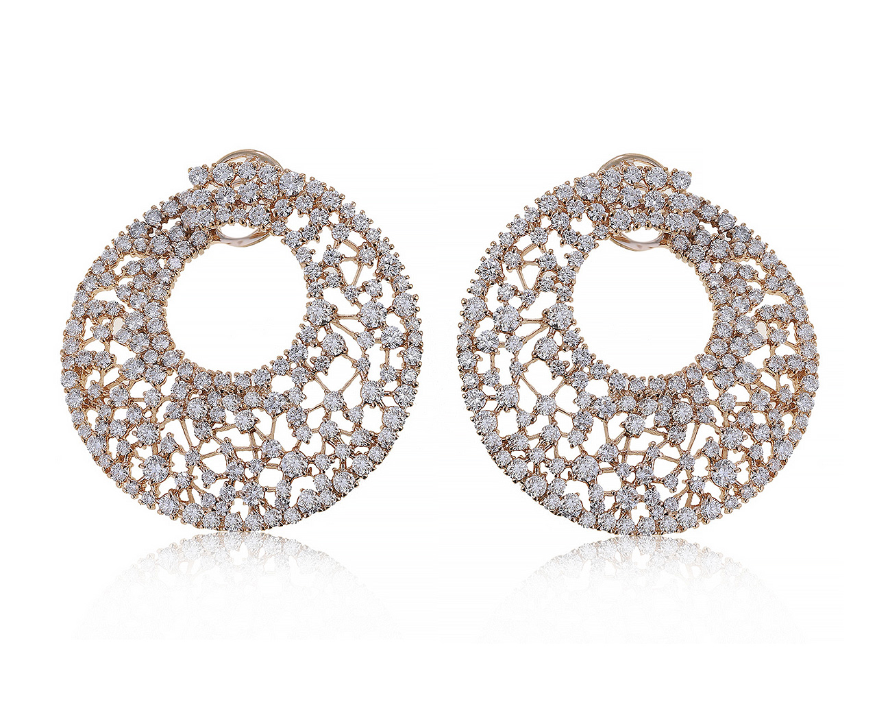 Оригинальные золотые серьги с бриллиантами 9.06ct Crivelli 140521/КМ2 Оригинальные золотые серьги с бриллиантами 9.06ct Crivelli 140521/КМ2