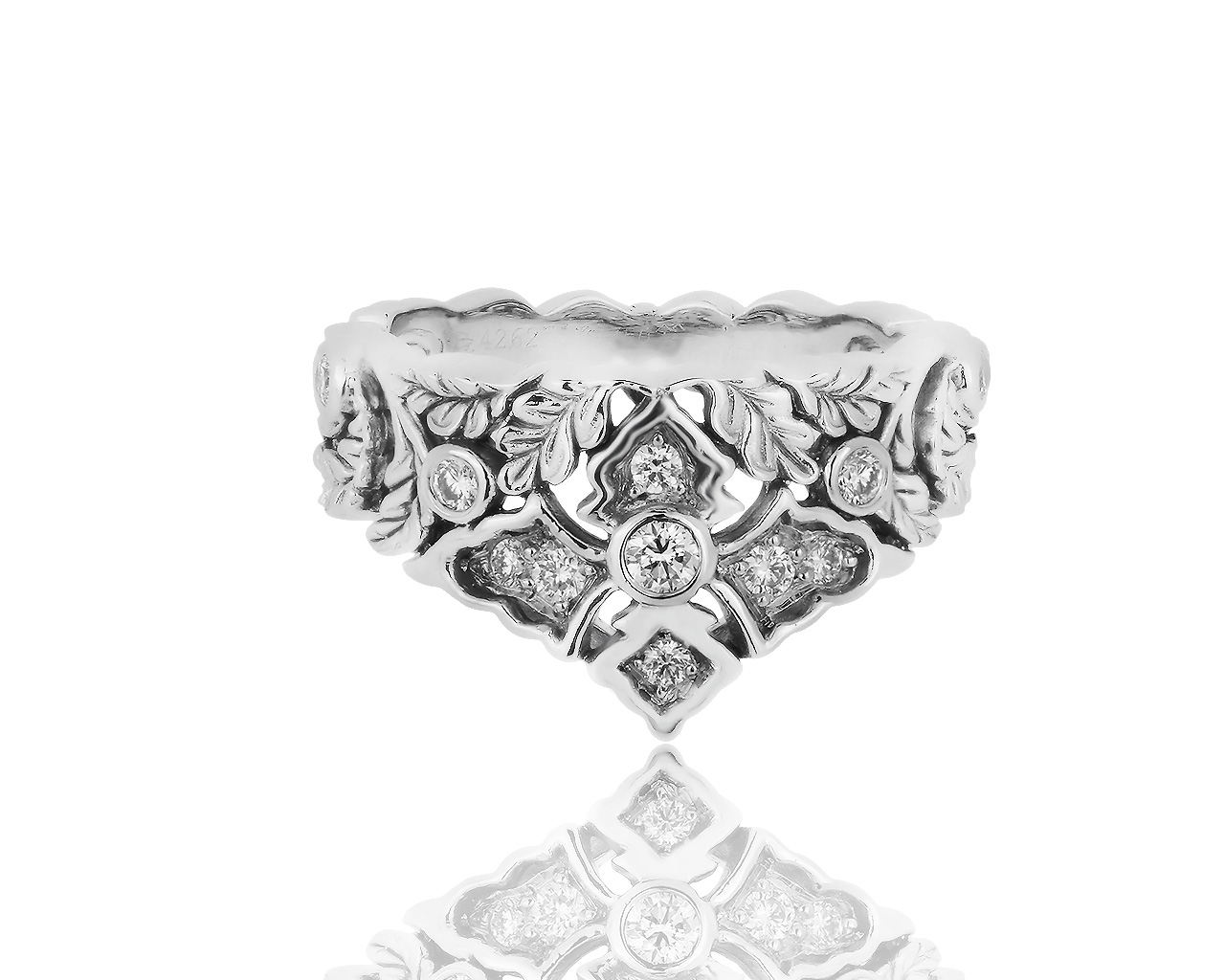 Оригинальное золотое кольцо с бриллиантами 0.25ct Carrera y Carrera 200719/1