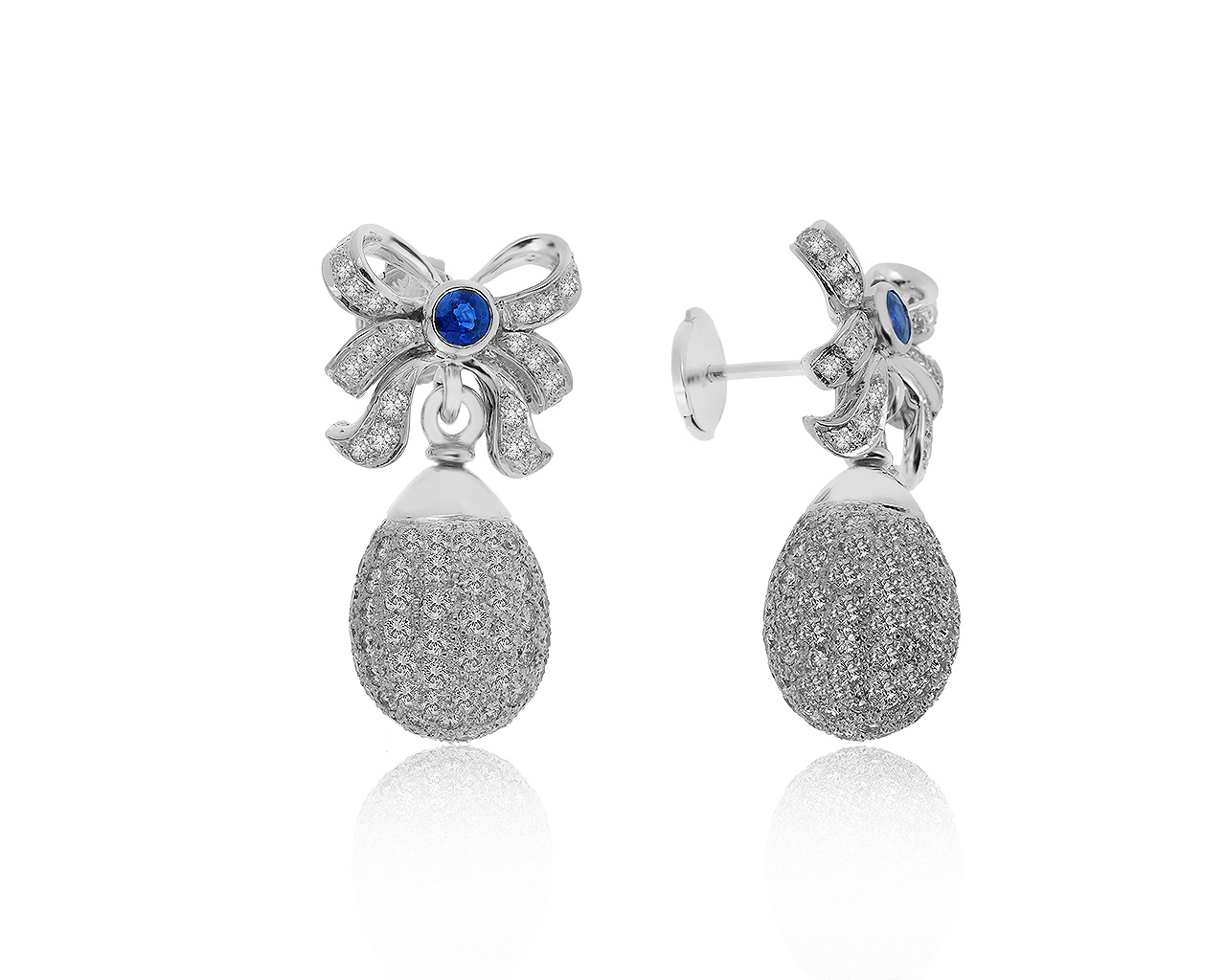 Оригинальные золотые серьги с бриллиантами 3.35ct Faberge