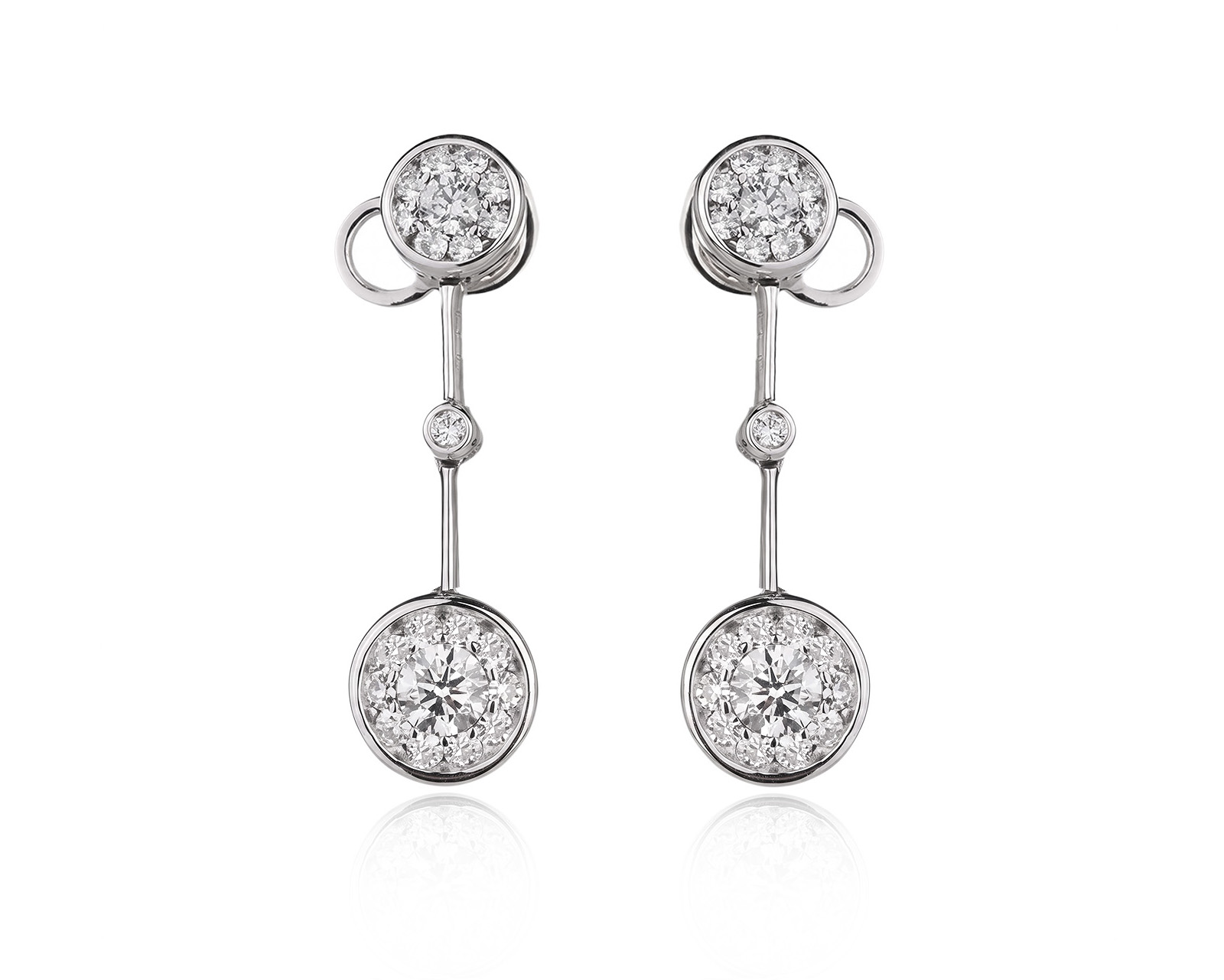 Золотые серьги с бриллиантами 0.90ct 990472/1; 990472/2