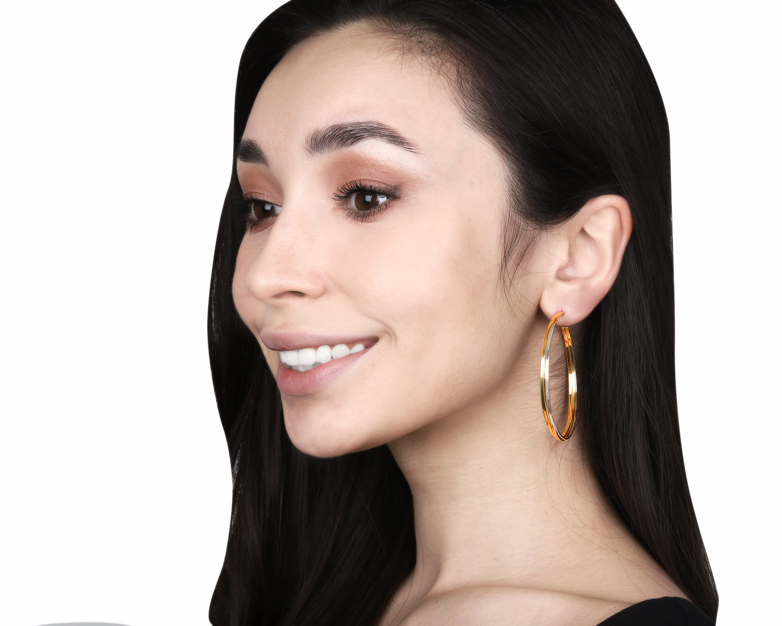 Оригинальные золотые серьги Cartier Trinity