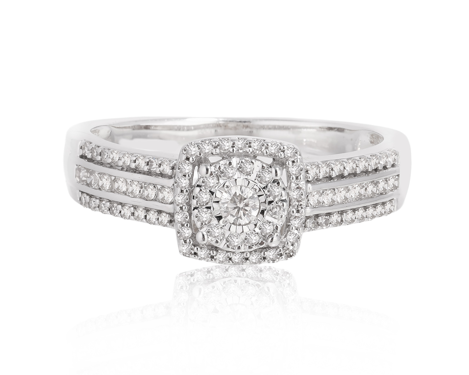 Золотое кольцо с бриллиантами 0.38ct 220825/4