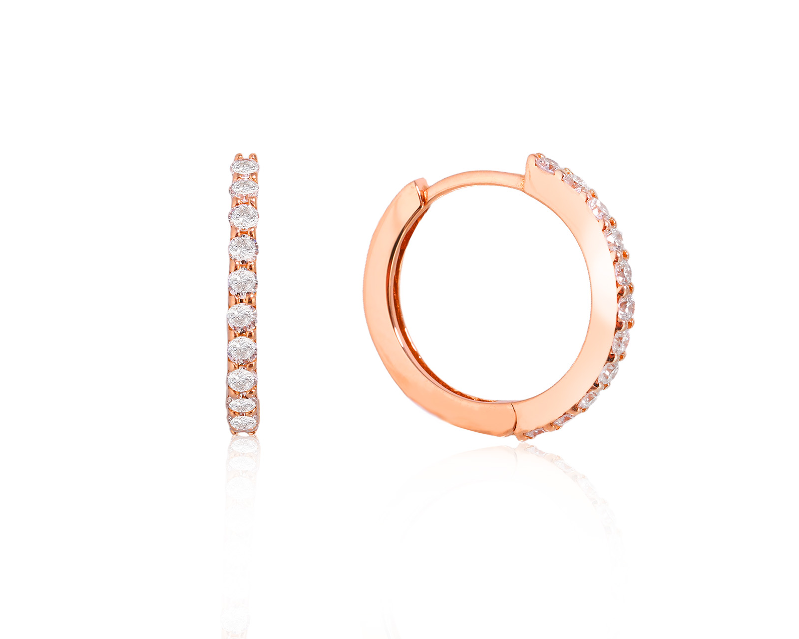 Оригинальные золотые серьги с бриллиантами 0.23ct Roberto Bravo