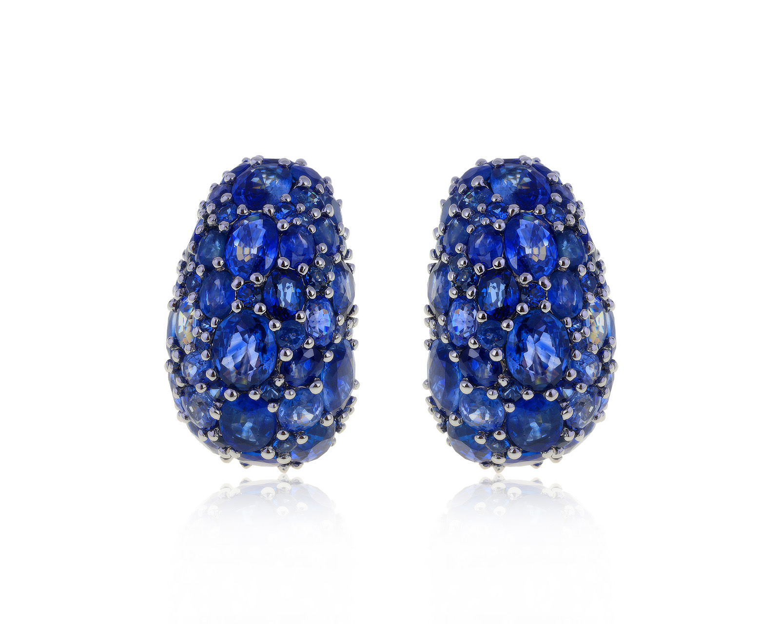 Золотые серьги с сапфирами 32.14ct 130721/14 Золотые серьги с сапфирами 32.14ct 130721/14