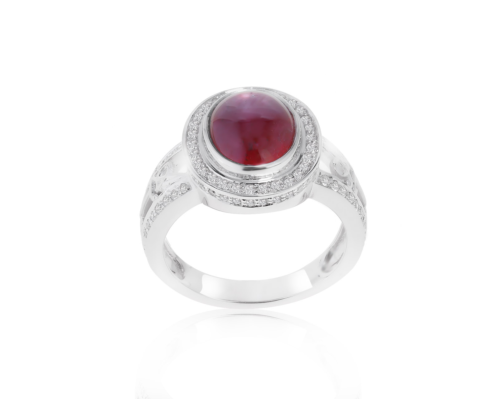 Великолепное золотое кольцо со звездчатым рубином 2.65ct 050622/3