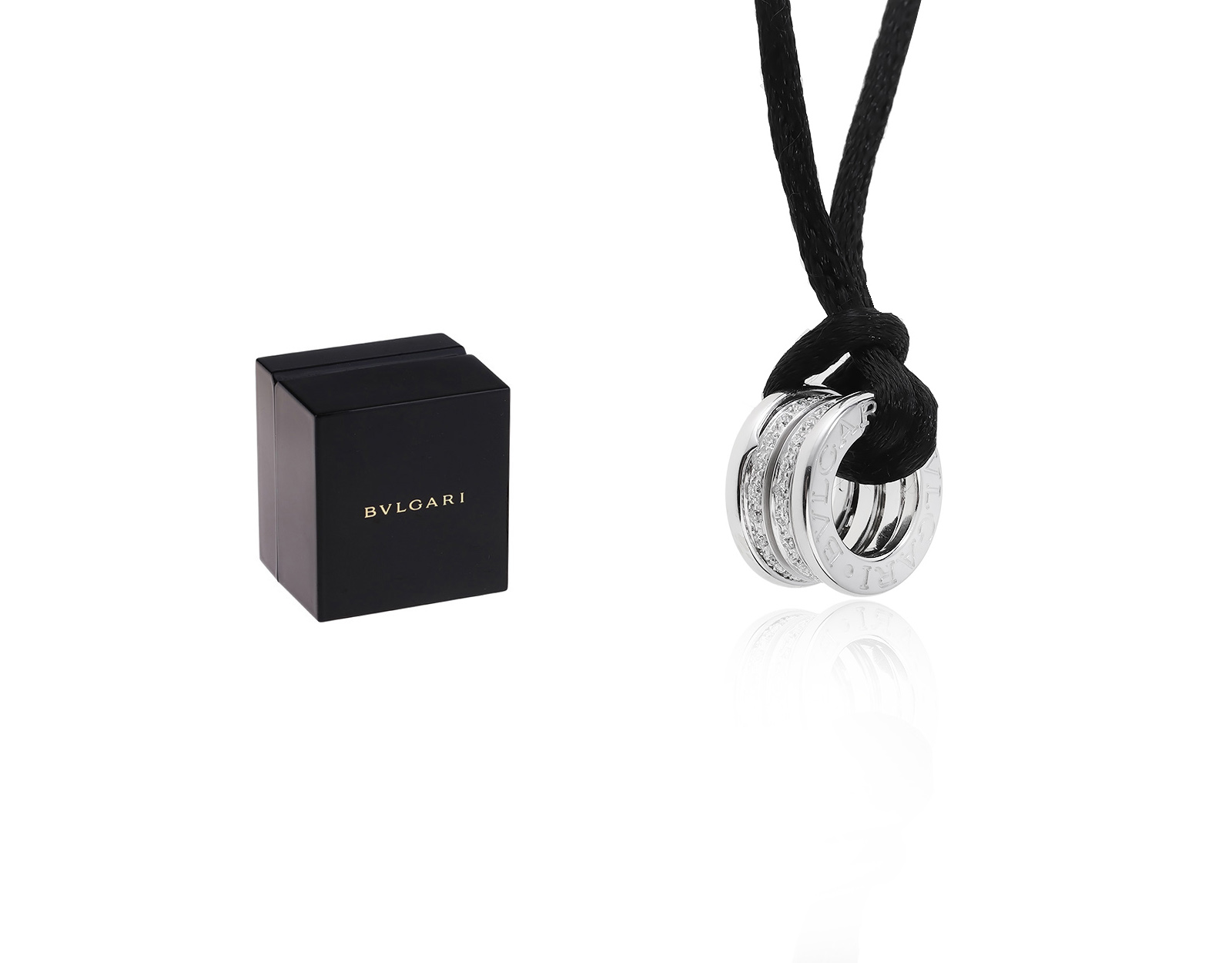 Оригинальный золотой кулон Bvlgari B.Zero1