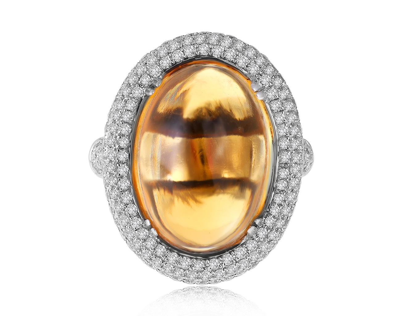 Притягательное золотое кольцо с муранским стеклом 13.38ct
