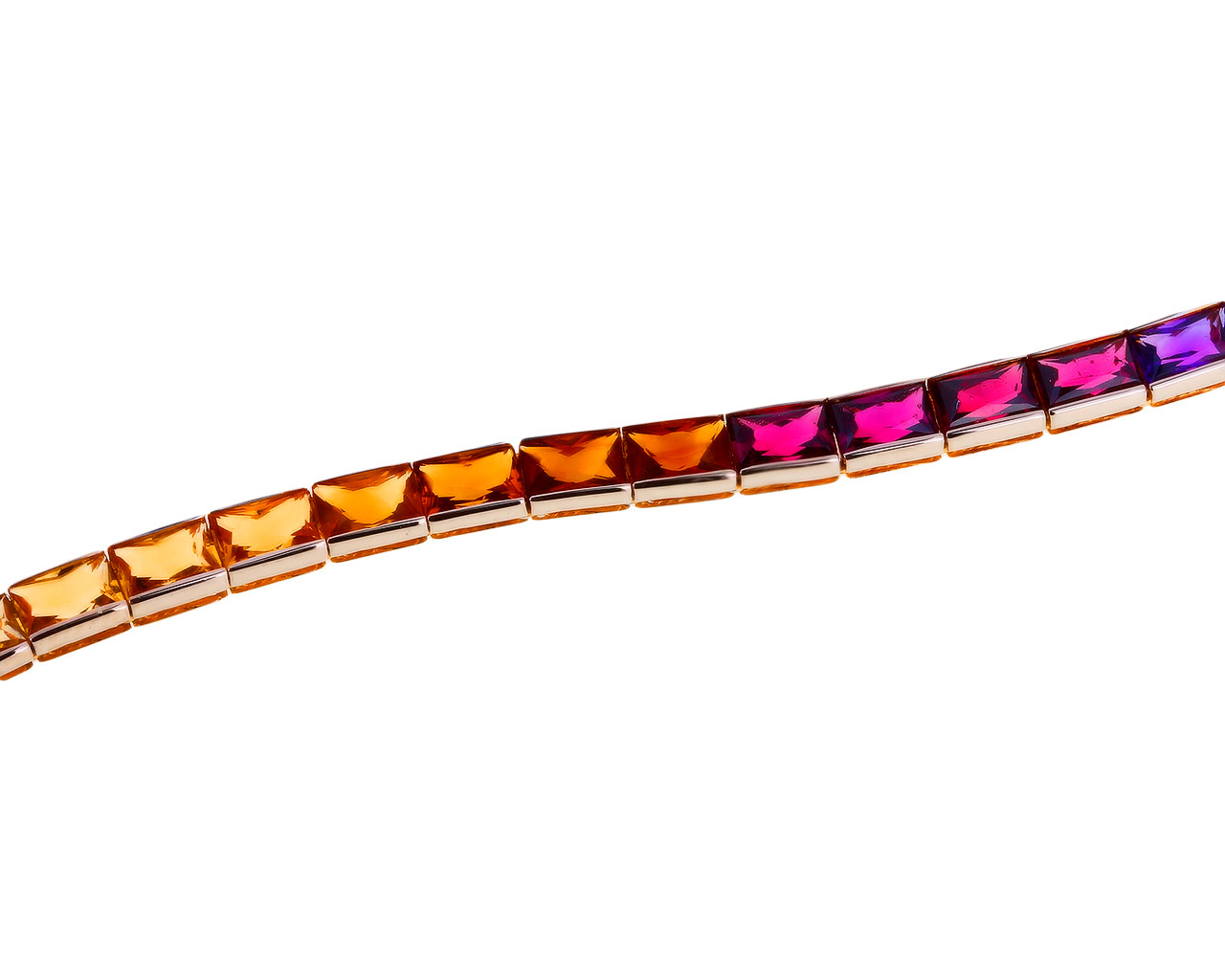 Оригинальный золотой браслет с цветными камнями 7.29ct H.Stern