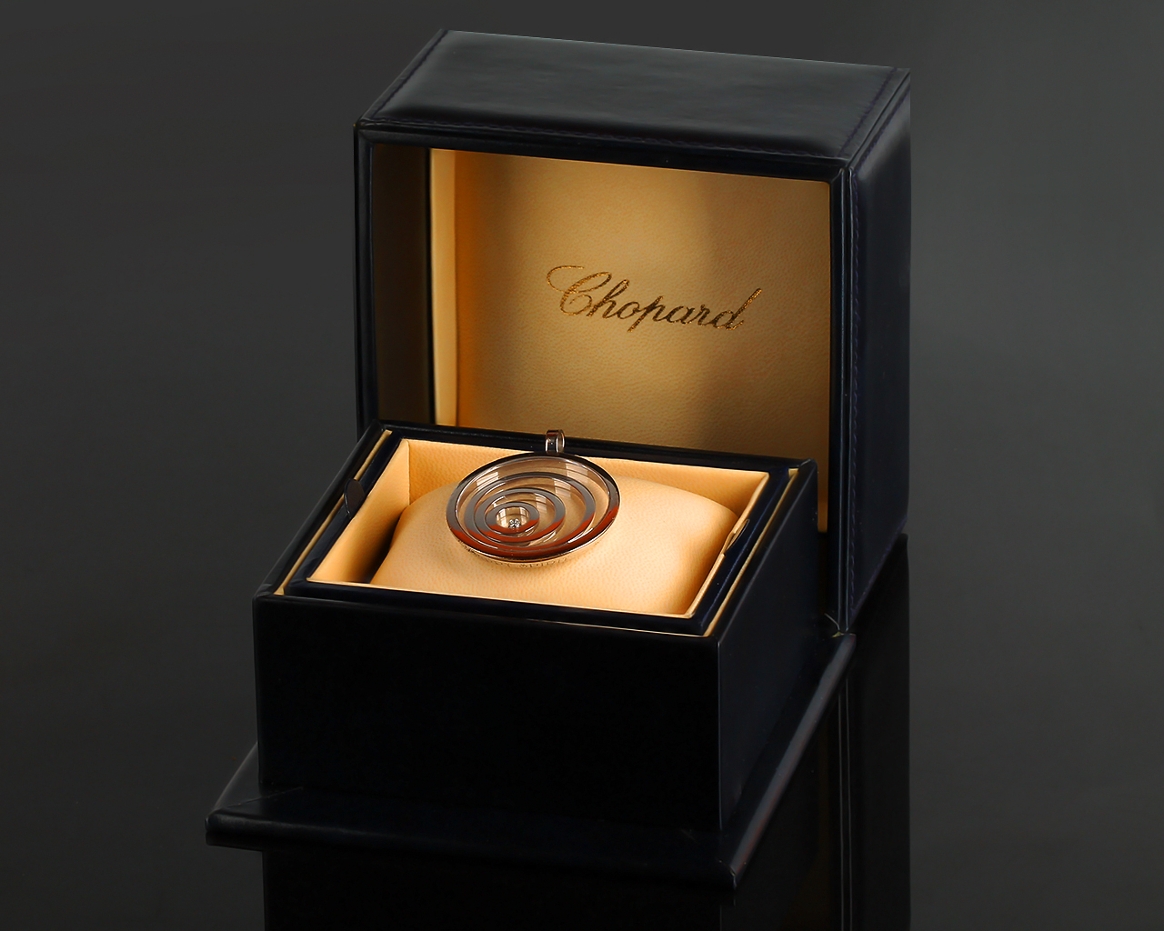 Оригинальный золотой кулон Chopard Happy Spirit