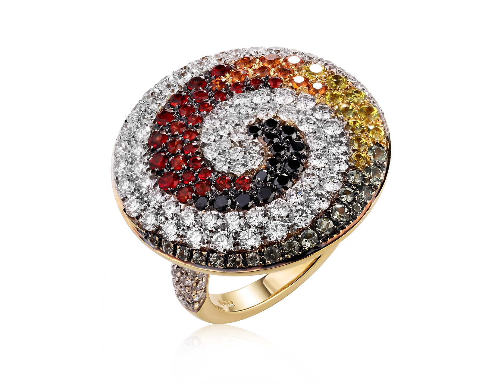 Оригинальное золотое кольцо с бриллиантами 3.27ct Valente 050626/2