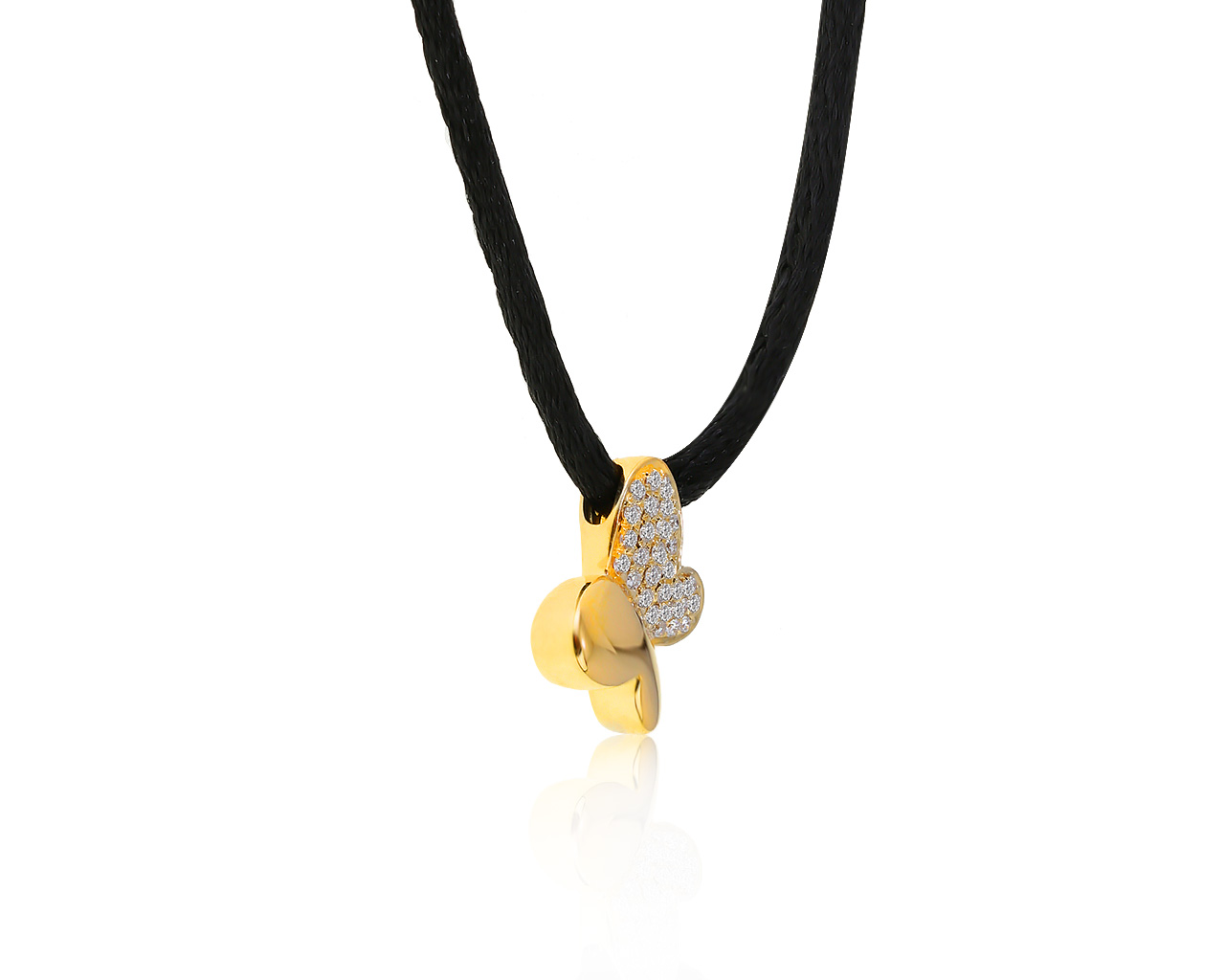 Оригинальный золотой кулон с бриллиантами 0.14ct Bellini