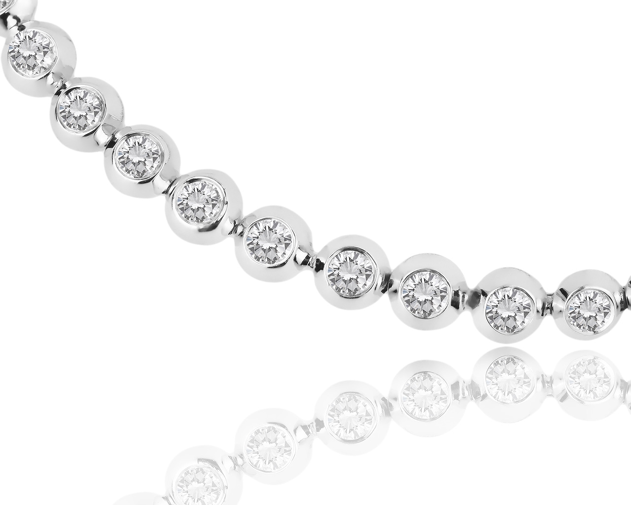 Теннисный золотой браслет с бриллиантам 3.51ct 280119/14