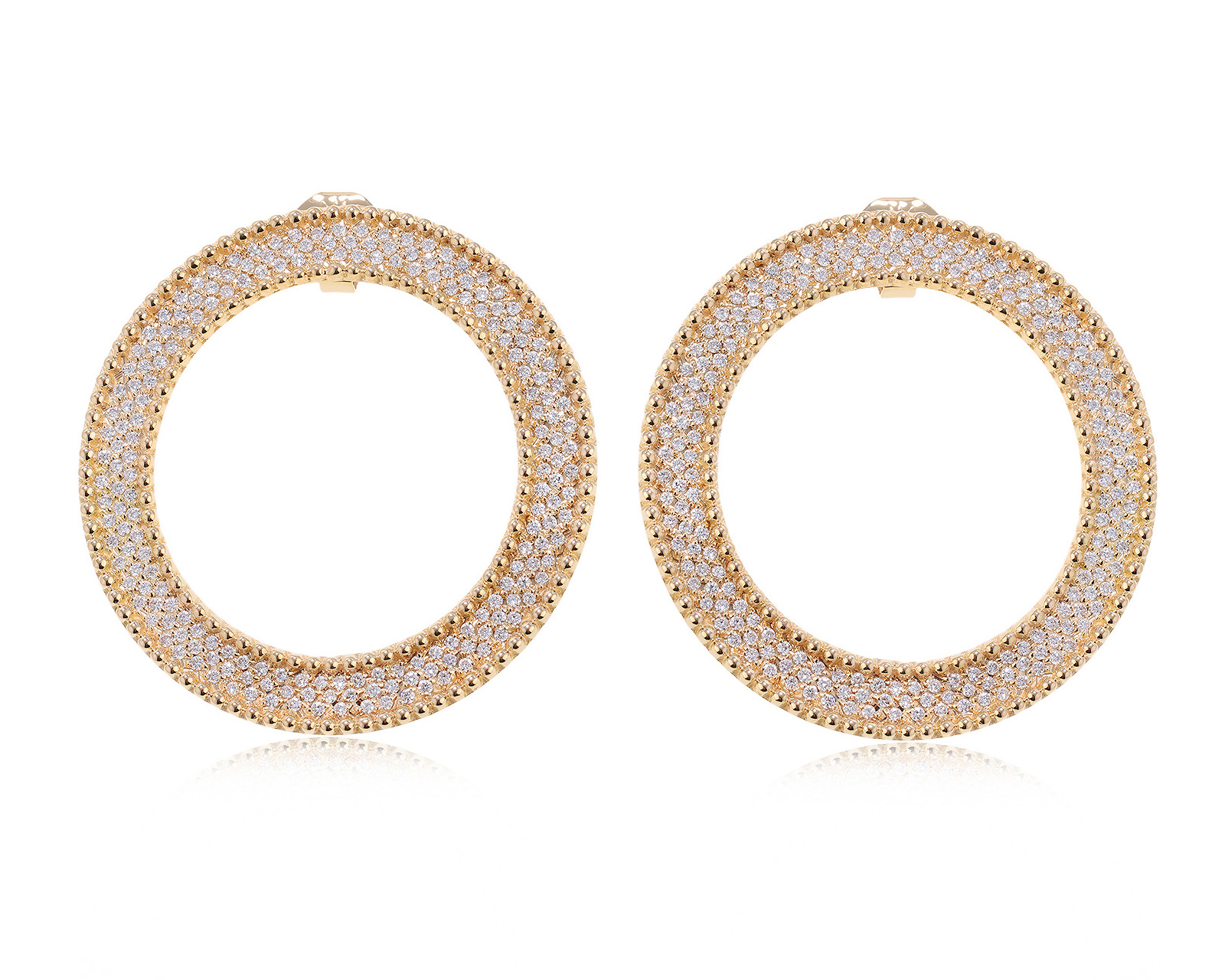 Оригинальные золотые серьги Carla Amorim Large Circle 280725/12