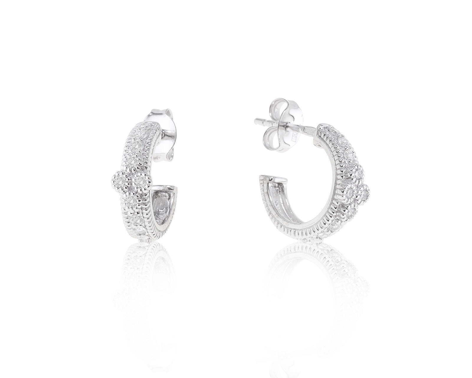 Оригинальные золотые серьги с бриллиантами 0.25ct Judith Ripka 290523/5