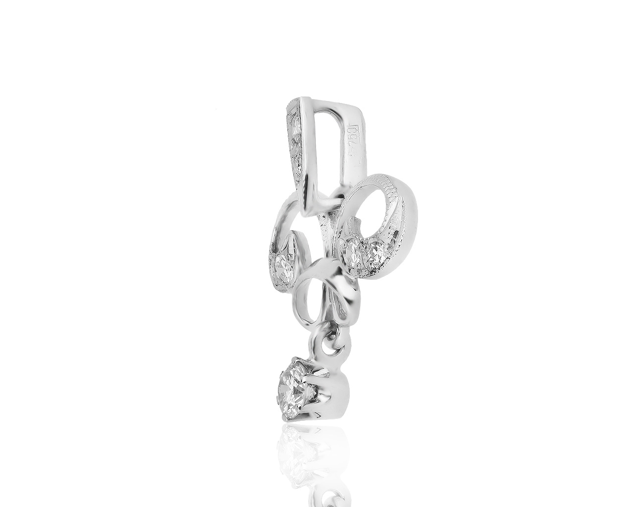 Волшебный золотой кулон с бриллиантами 0.34ct