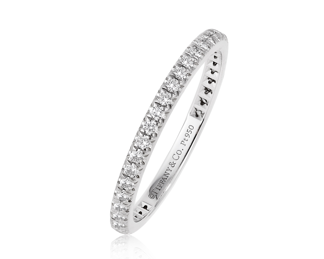 Оригинальное платиновое кольцо с бриллиантами 0.40ct Tiffany&Co