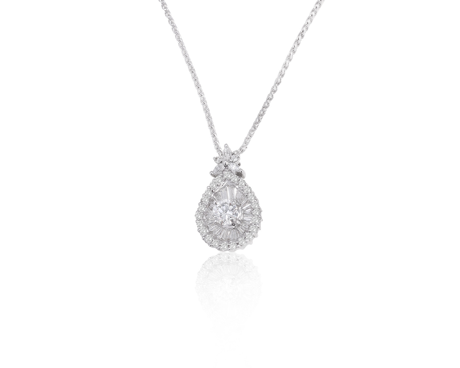 Престижный золотой кулон с бриллиантами 1.00ct