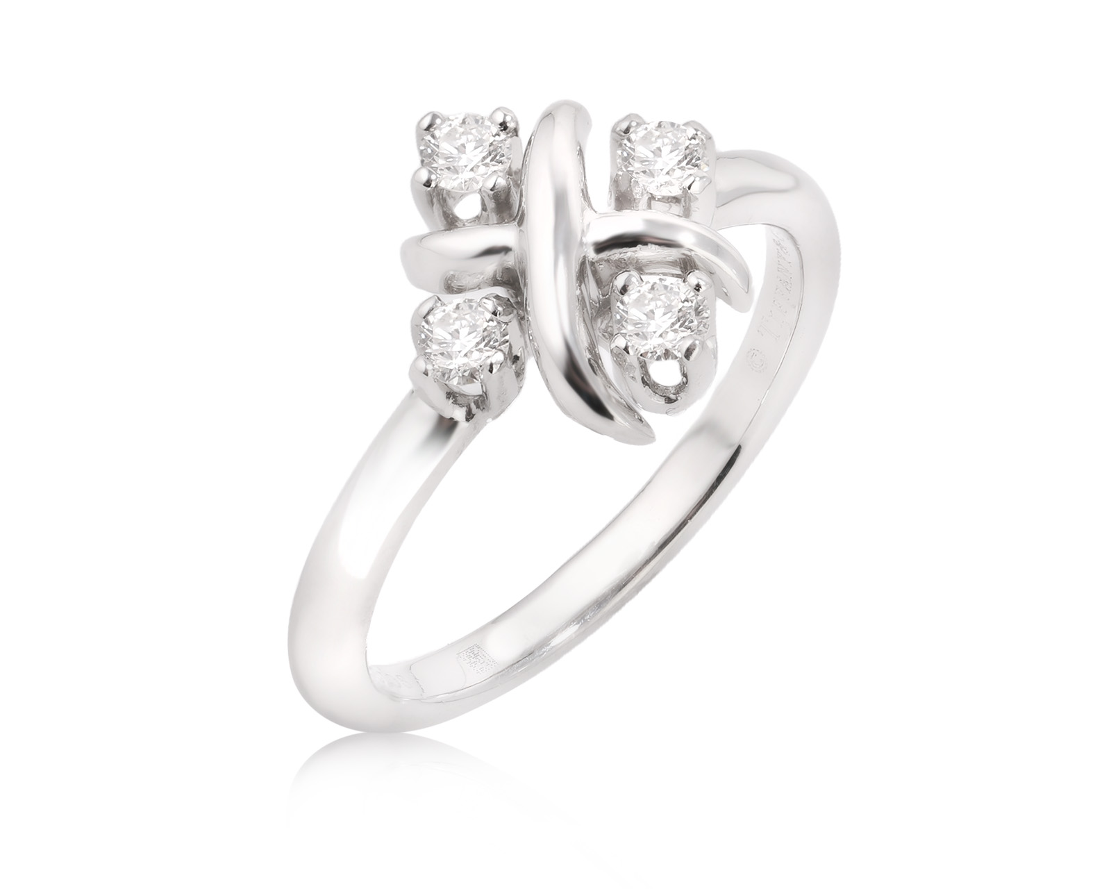 Оригинальное платиновое кольцо Tiffany&Co Schlumberger Lynn 101225/14