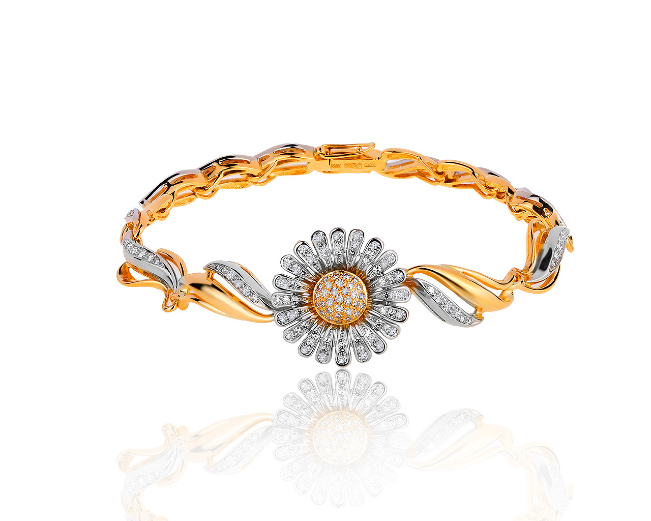 Завораживающий золотой браслет с бриллиантами 1.58ct 310719/9