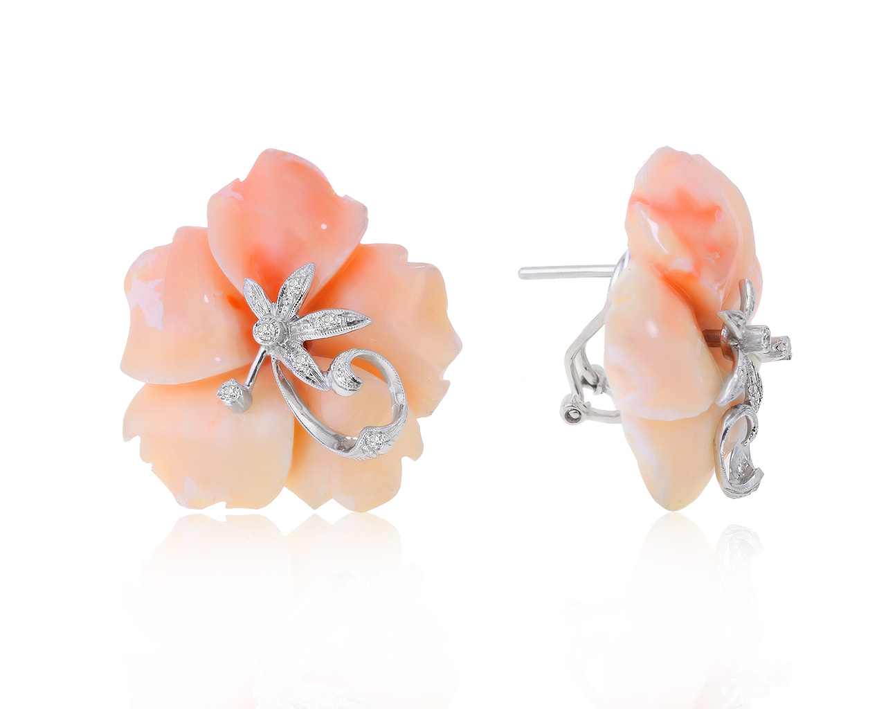 Итальянские золотые серьги с бриллиантами 0.14ct 280521/36