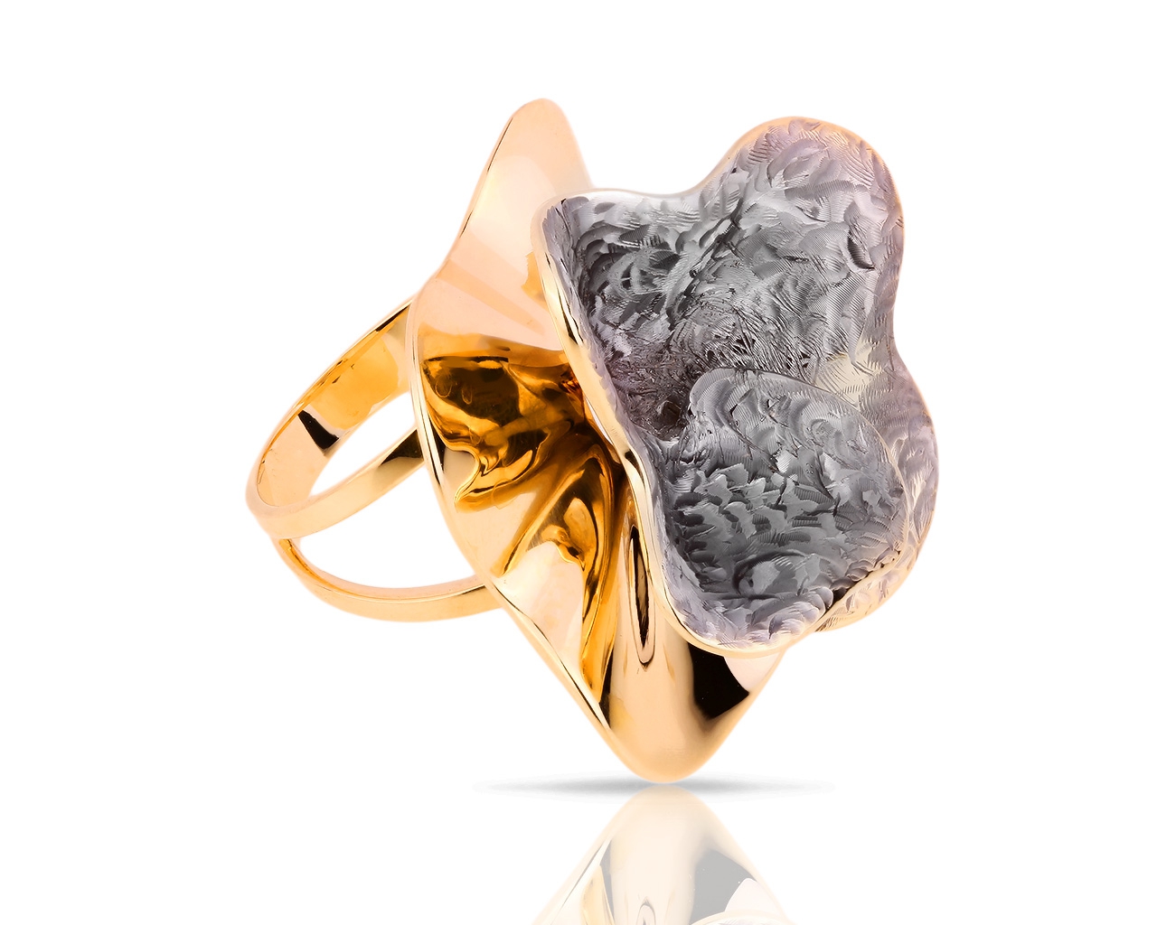 Нарядное золотое кольцо Roberto Bravo 280618/3