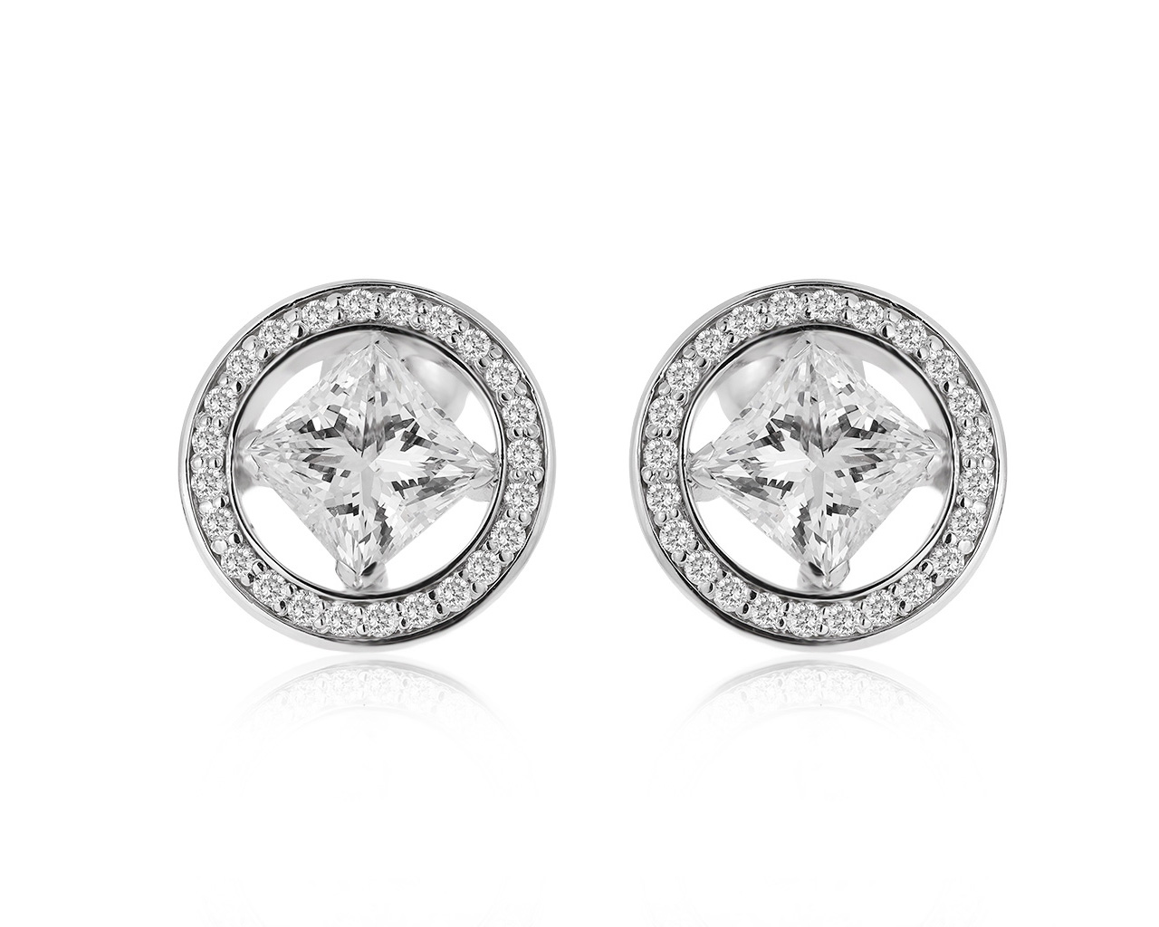 Шикарные золотые серьги с бриллиантами 3.47ct 260319/18