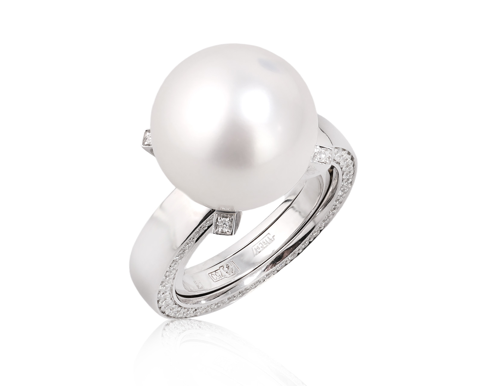 Оригинальное золотое кольцо с бриллиантами 0.75ct SORA by Ksenia Podnebesnaya 180425/1