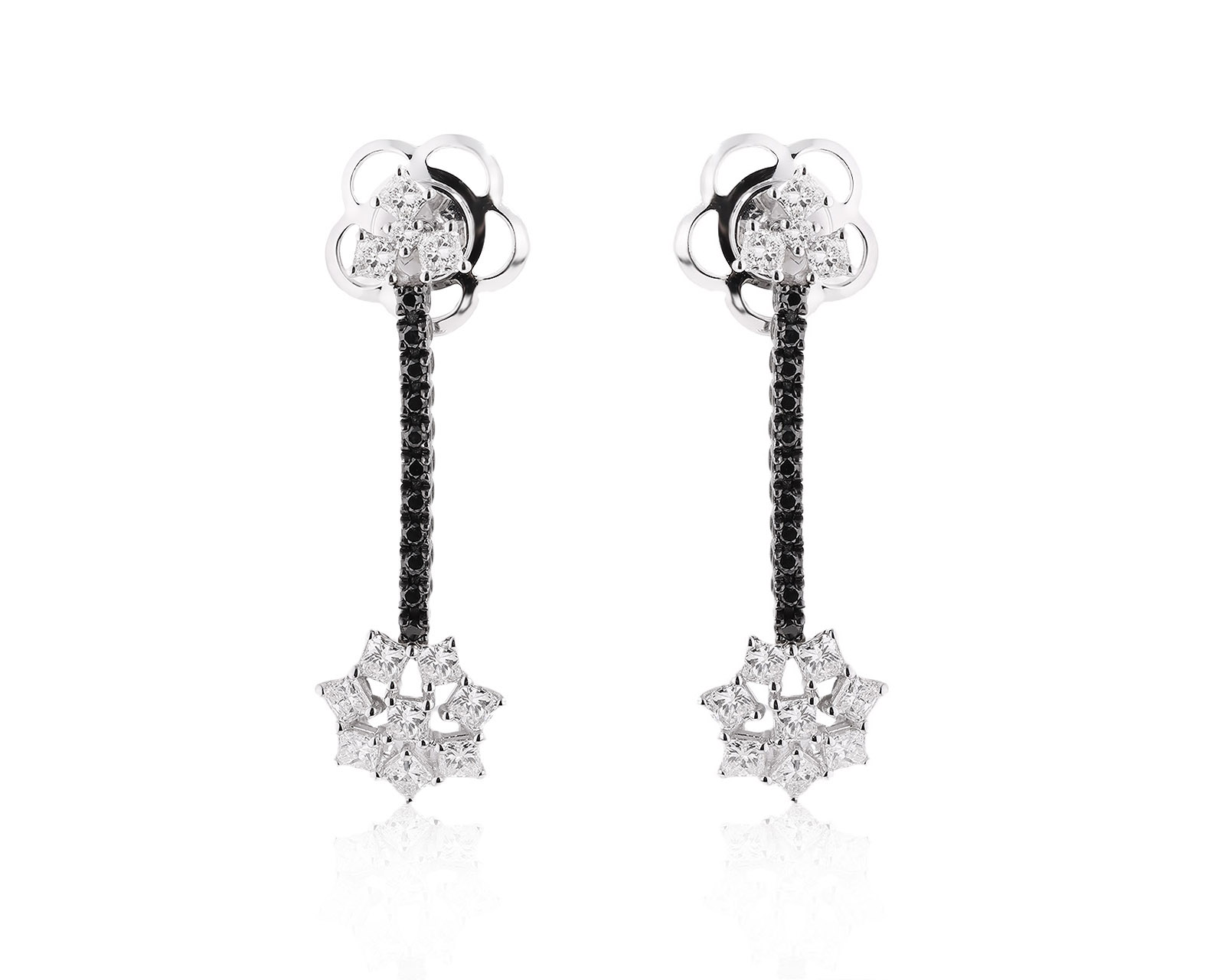 Золотые серьги с бриллиантами 2.14ct 251125/14